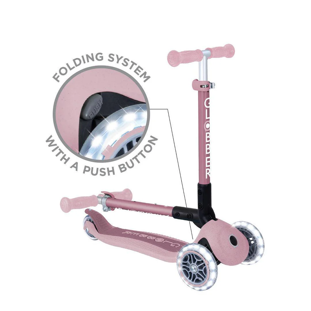 Globber Junior Foldable Lights Eco - Berry - Image 4