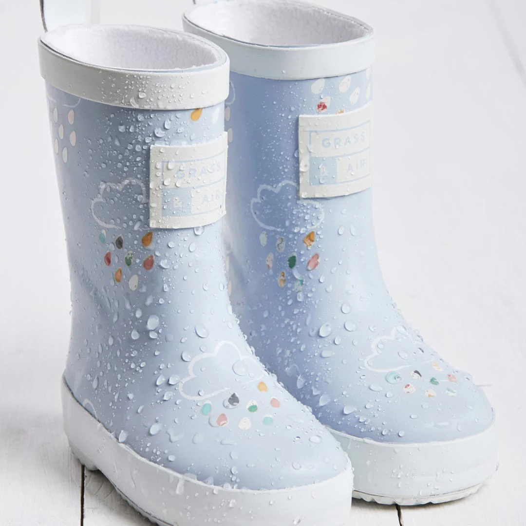 Grass & Air Colour-Revealing Wellies - Baby Blue - Image 3