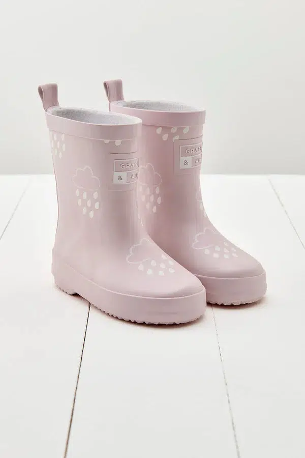 Grass & Air Colour-Revealing Wellies - Baby Pink - Image 4
