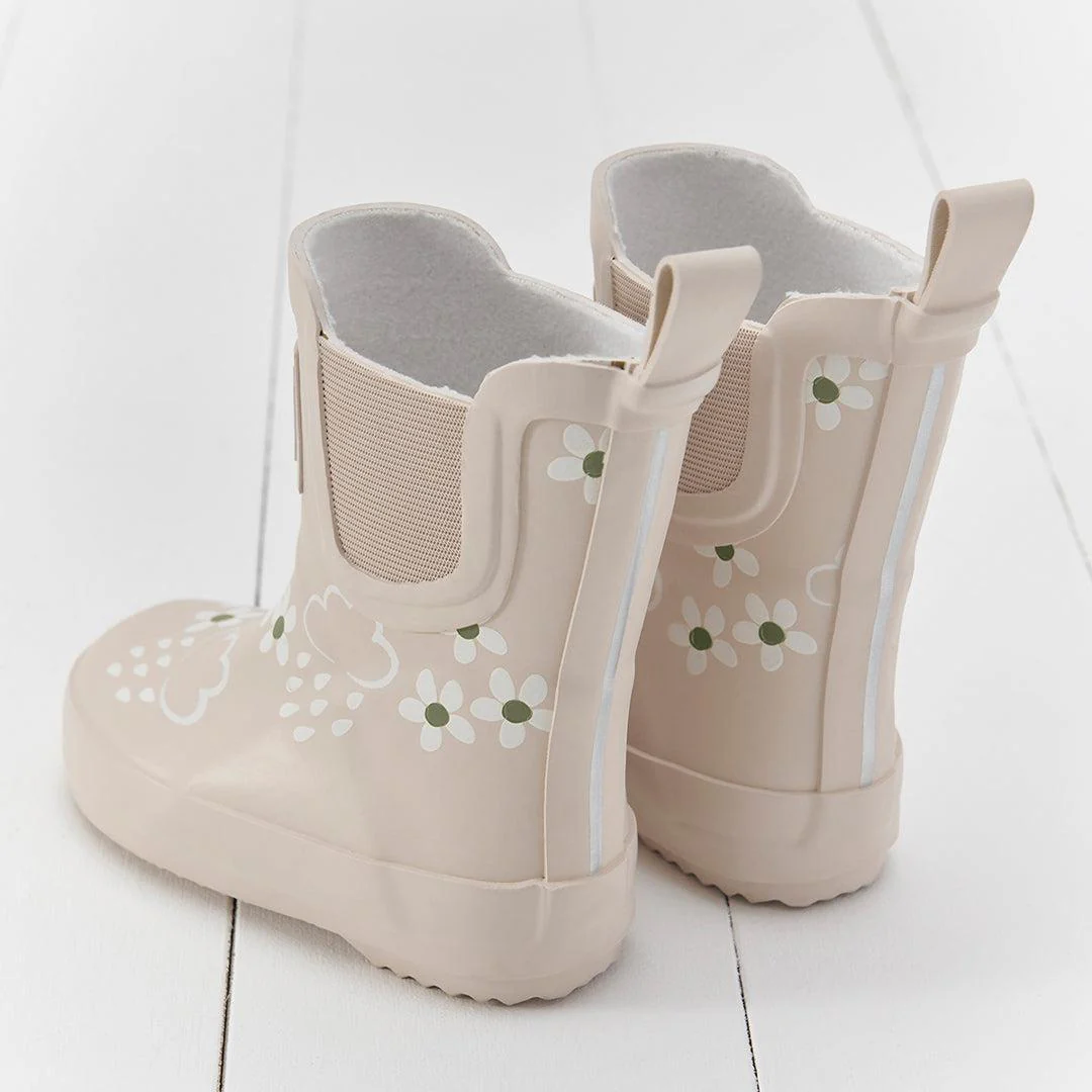 Grass & Air Floral Shortie Adventure Boot With Bag - Pampass Cream - Image 4