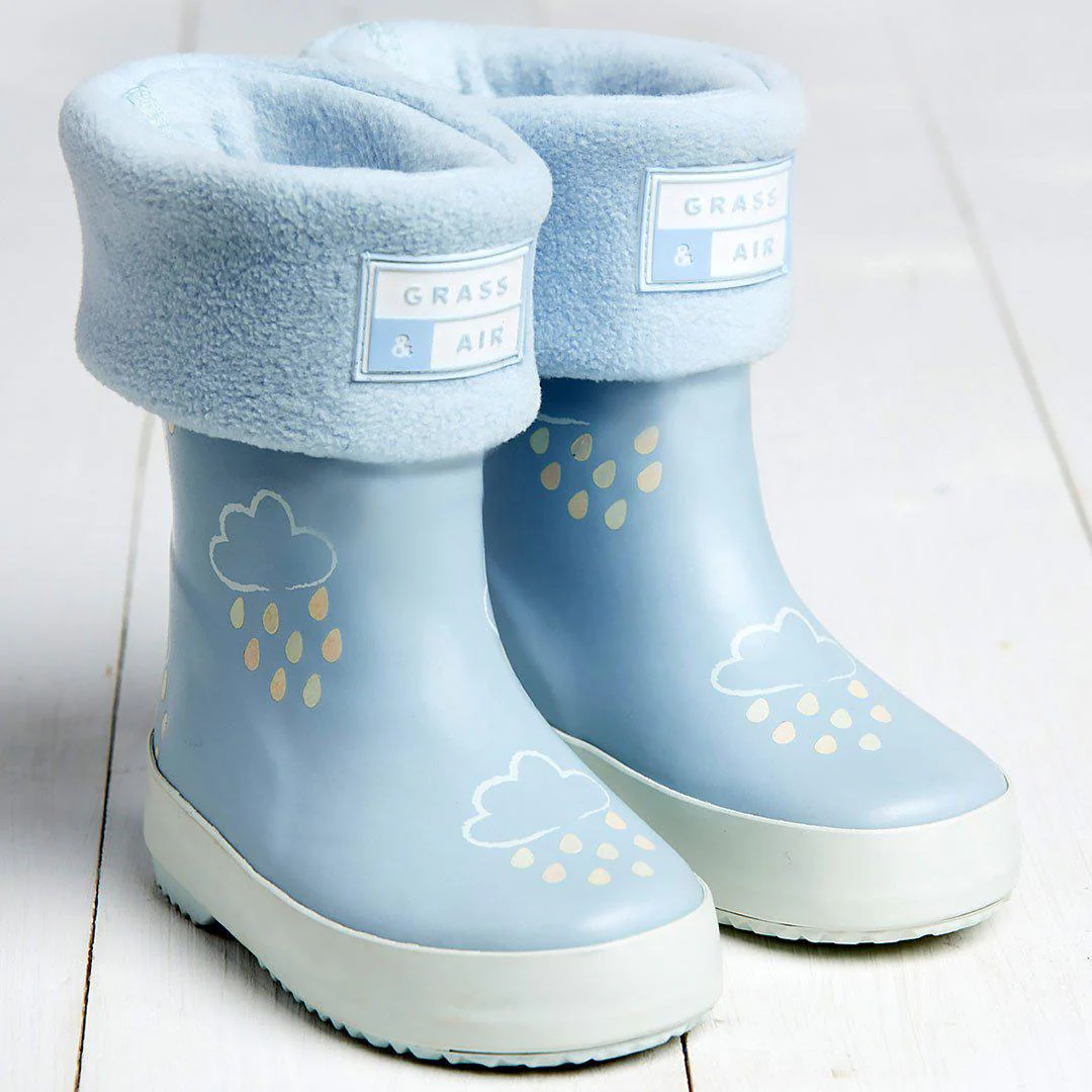 Grass & Air Wellie Socks - Baby Blue - Image 2