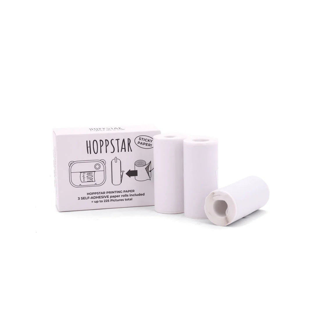 Hoppstar 3x Paper Rolls Refill Package Self-Adhesive