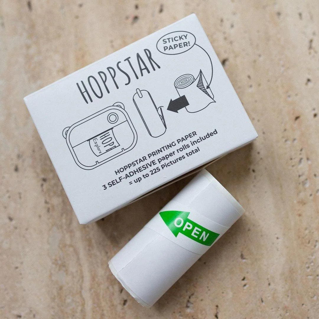 Hoppstar 3x Paper Rolls Refill Package Self-Adhesive - Image 3