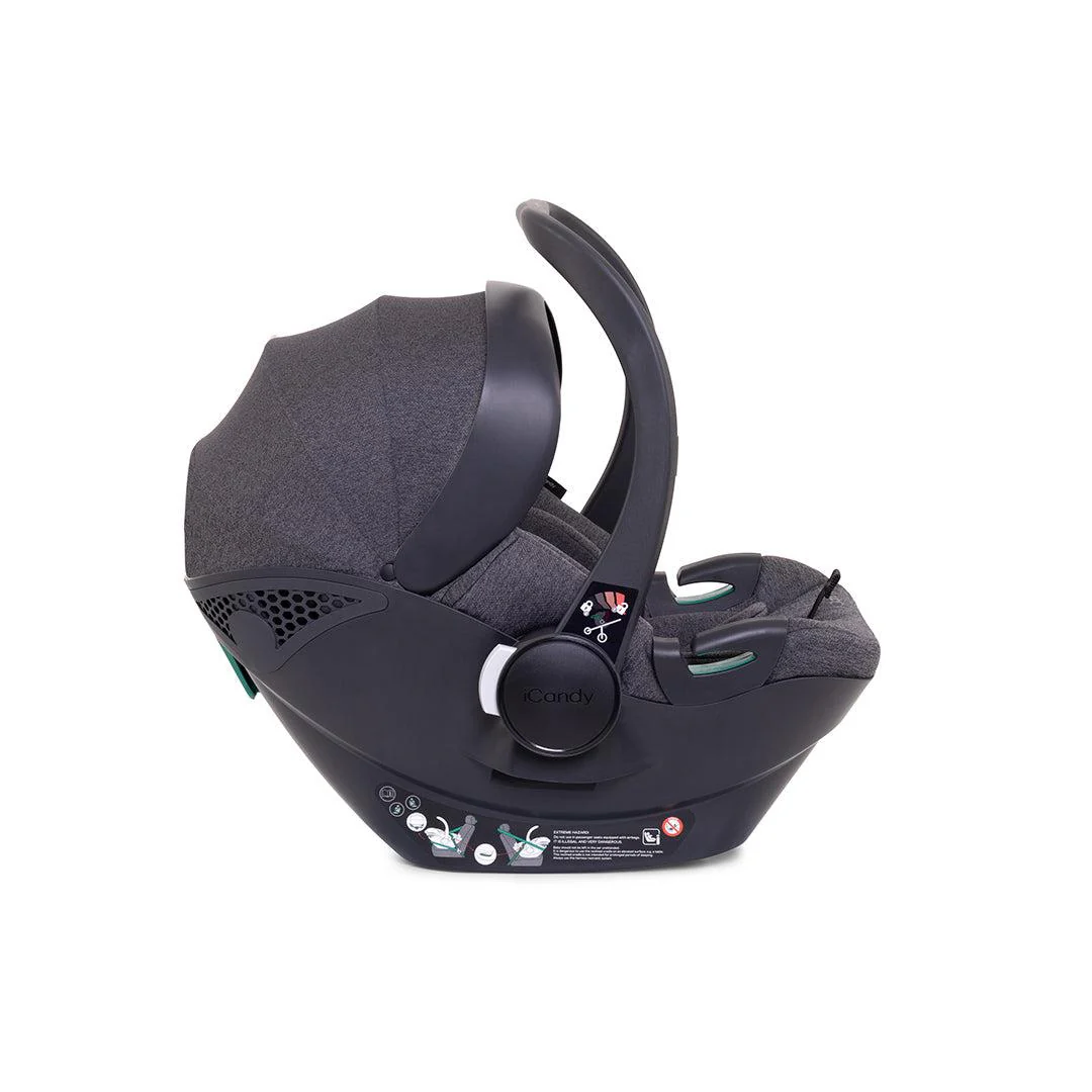 iCandy Cocoon Infant Car Seat + Base - Dark Grey - Image 6