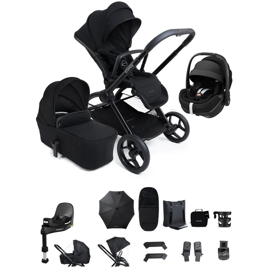 iCandy Core 2 Black Complete Travel Bundle with Maxi-Cosi Pebble 360 Pro and Base - Image 3