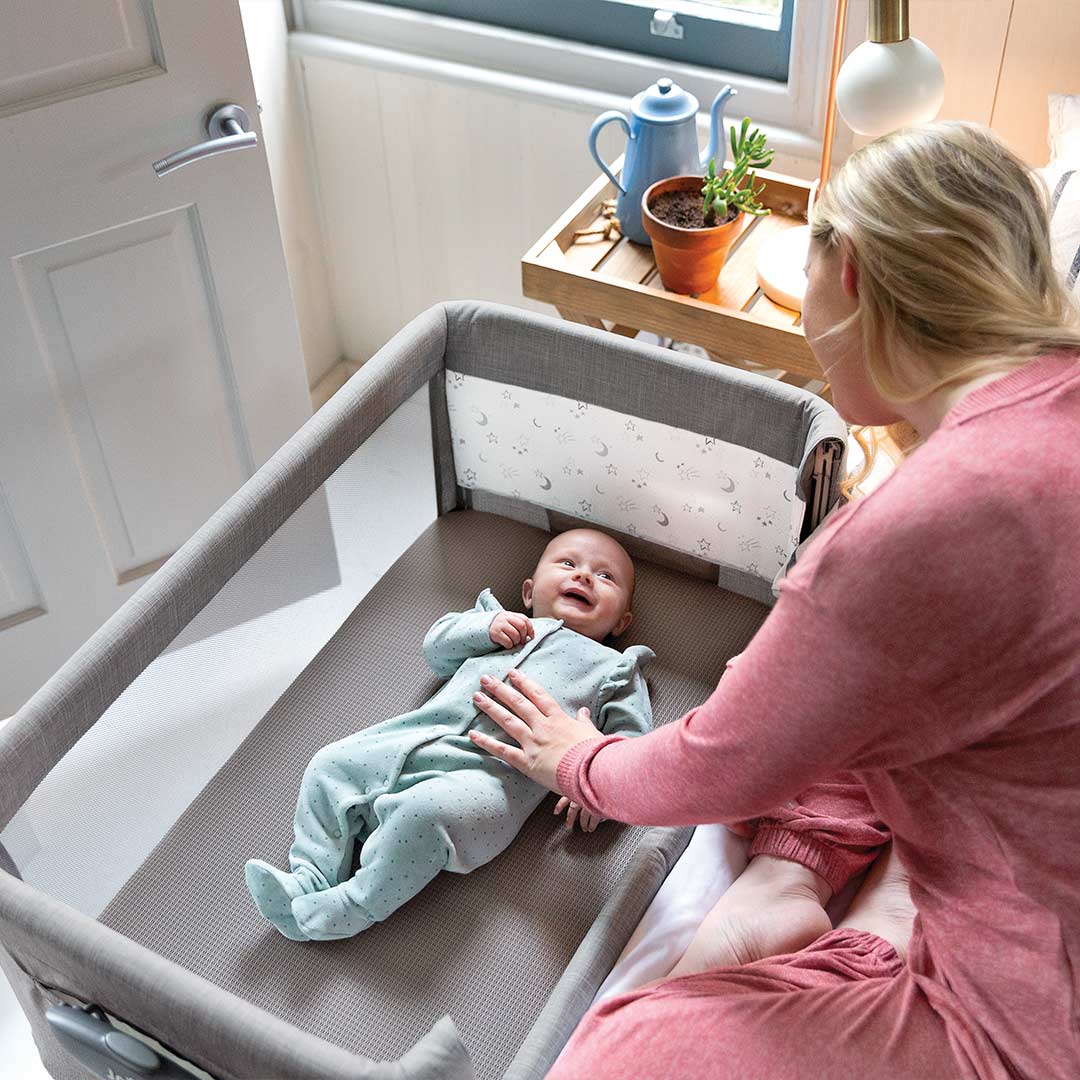 Joie Roomie Glide Side Sleeping Crib - Foggy Grey - Image 3