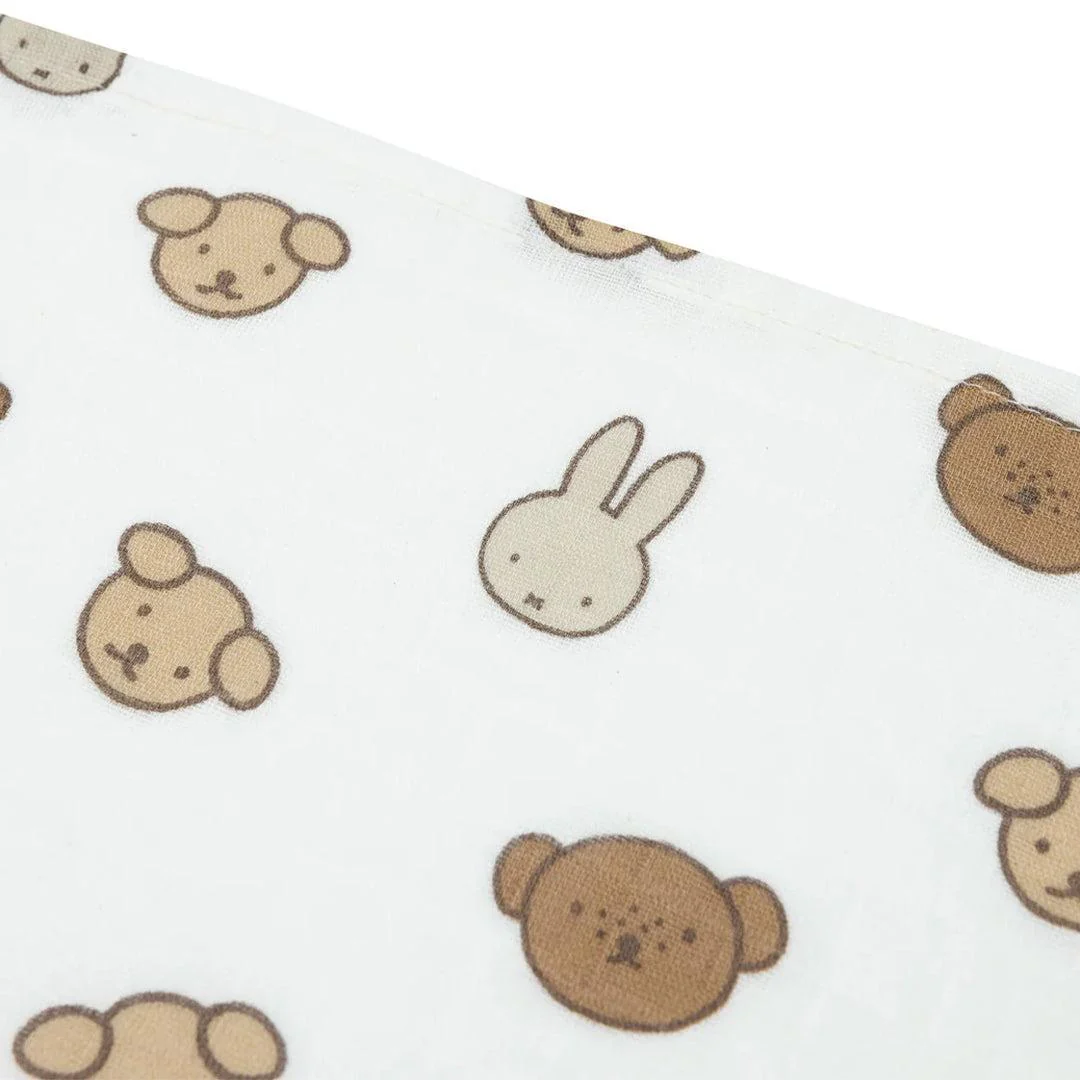 Jollein 3 Pack Small Muslin Cloth 70x70cm - Miffy And Friends - Image 3