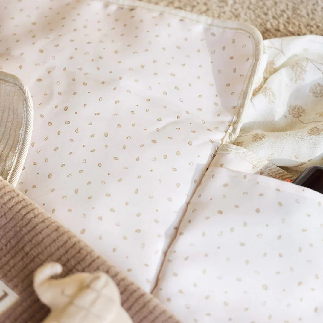 Jollein Changing Pad With Storage Pockets Cloudy Rib - Oatmeal - Image 4