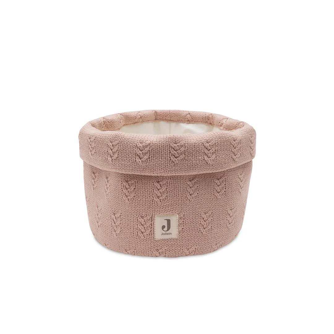 Jollein Changing Table/Storage Basket - Grain Knit Wild Rose