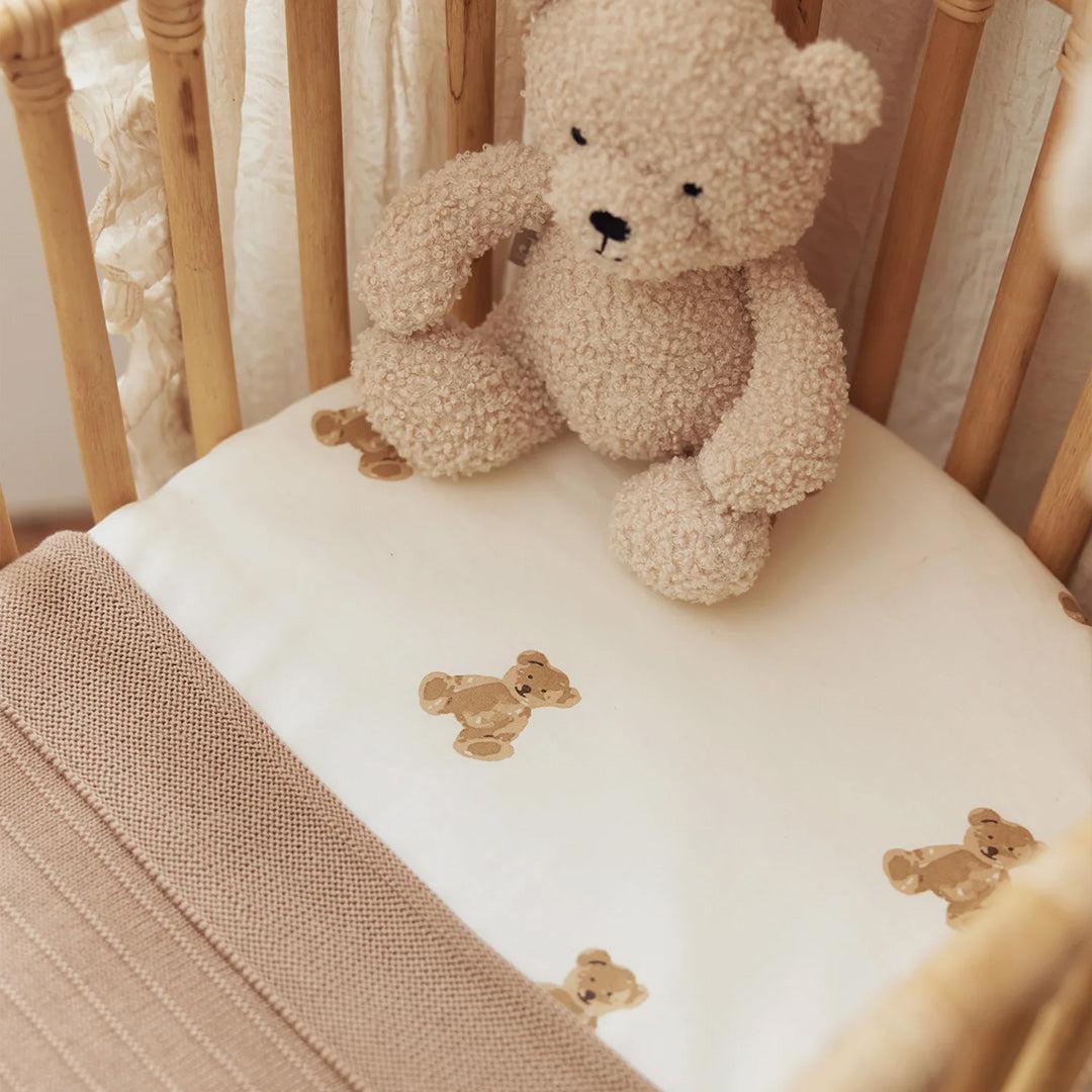 Jollein Jersey Fitted Sheet - Teddy Bear - Image 2