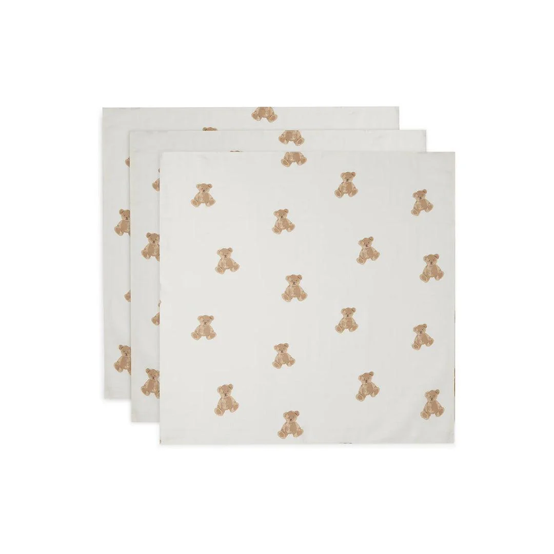 Jollein Muslin Cloth (3pack) - Teddy Bear
