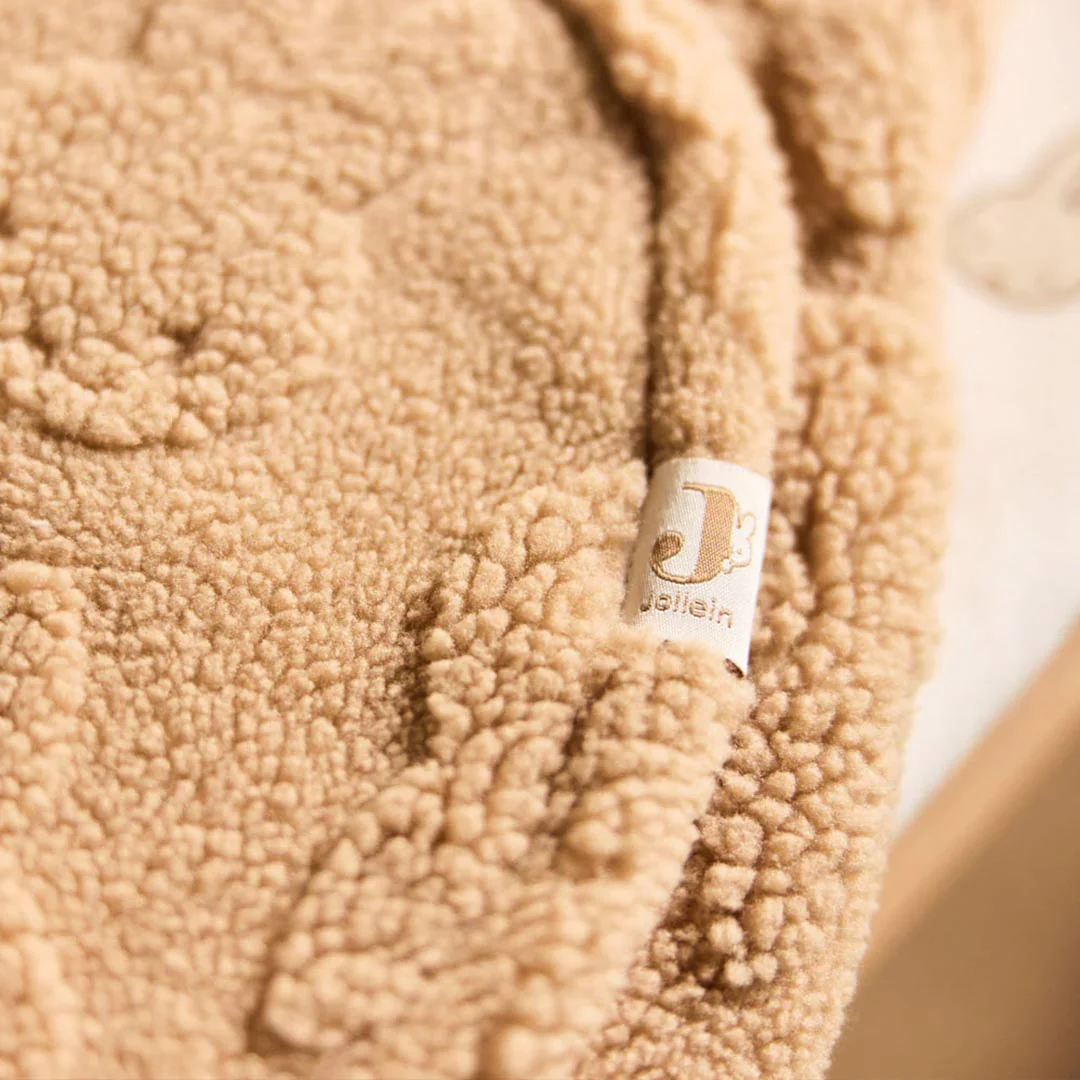 Jollein Swaddling Wrap Blanket Miffy Jacquard Teddy - Biscuit - Image 3