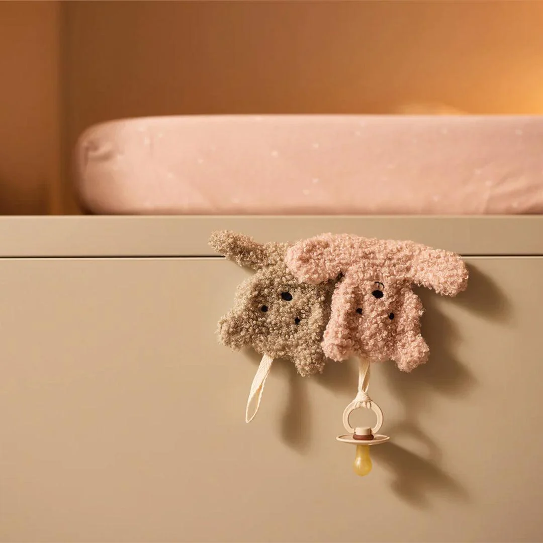 Jollein Teddy Bear Pacifier Cloth - Wild Rose - Image 4