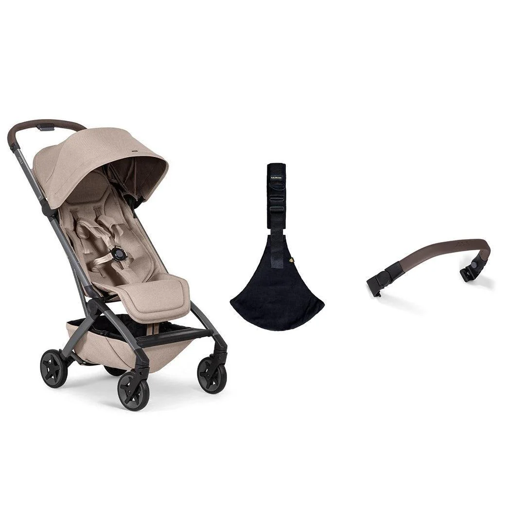 Joolz Aer2 Compact Stroller & Wildride Carrier - Sandy Taupe - Image 20