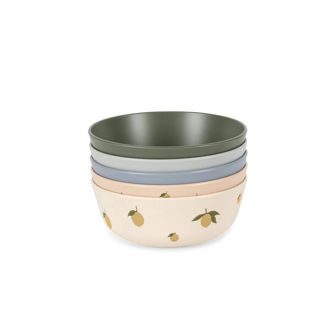 Konges Slojd 5 Pack Bowl - Lemon Mix