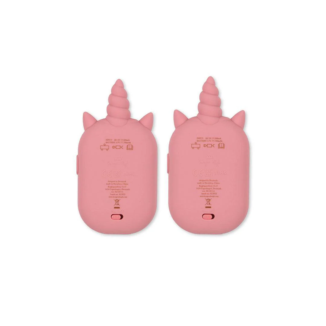 Konges Slojd Glitter Unicorn Walkie Talkie - Sparkling Pink - Image 4