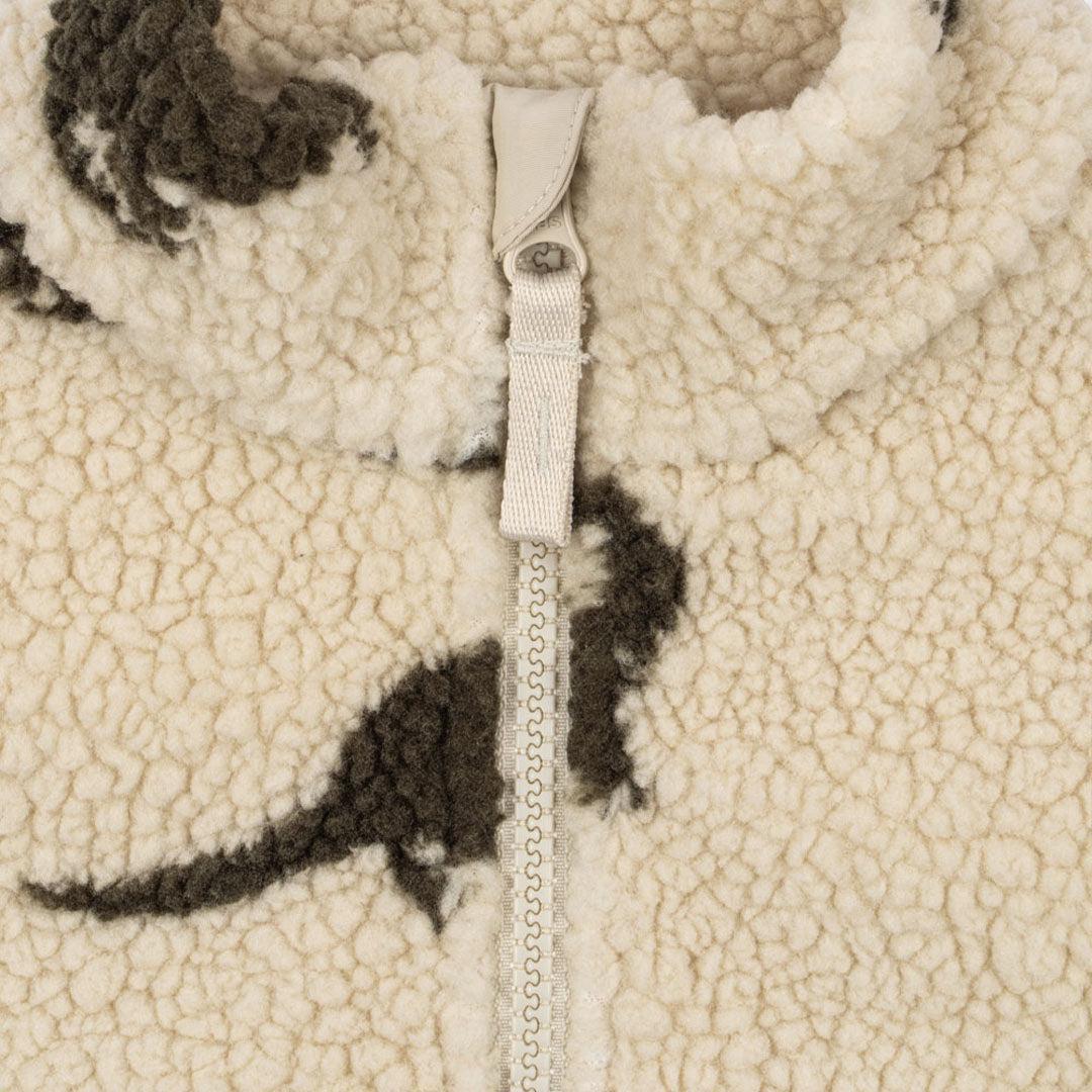 Konges Slojd Jody Teddy Half Zip - Dino Silhouette - Image 4