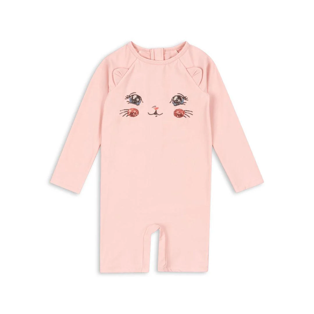 Konges Slojd Kitty Swim Onesie - Powder Pink