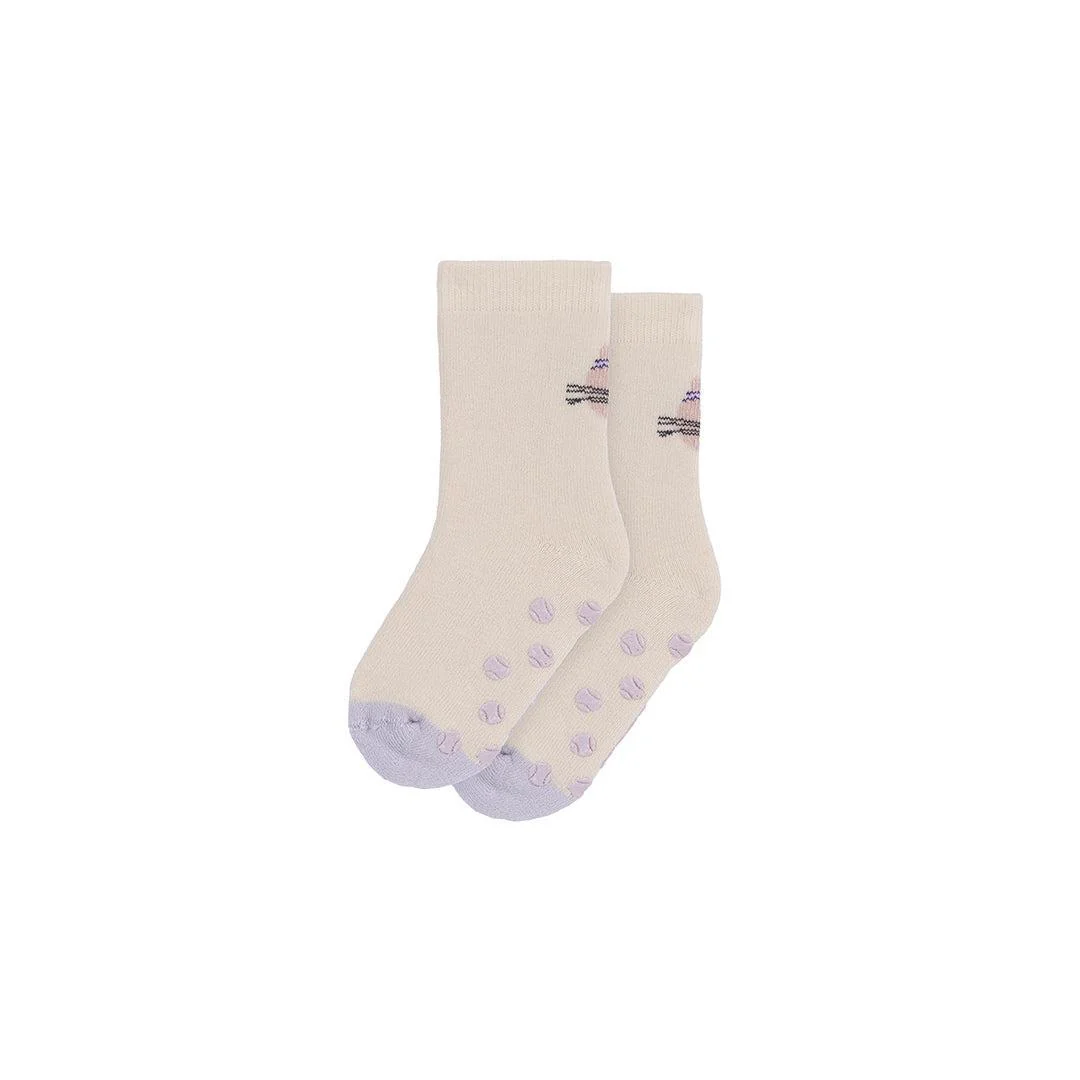 Lassig Anti-Slip Socks GOTS 2pcs - Cat - Lilac - Image 2