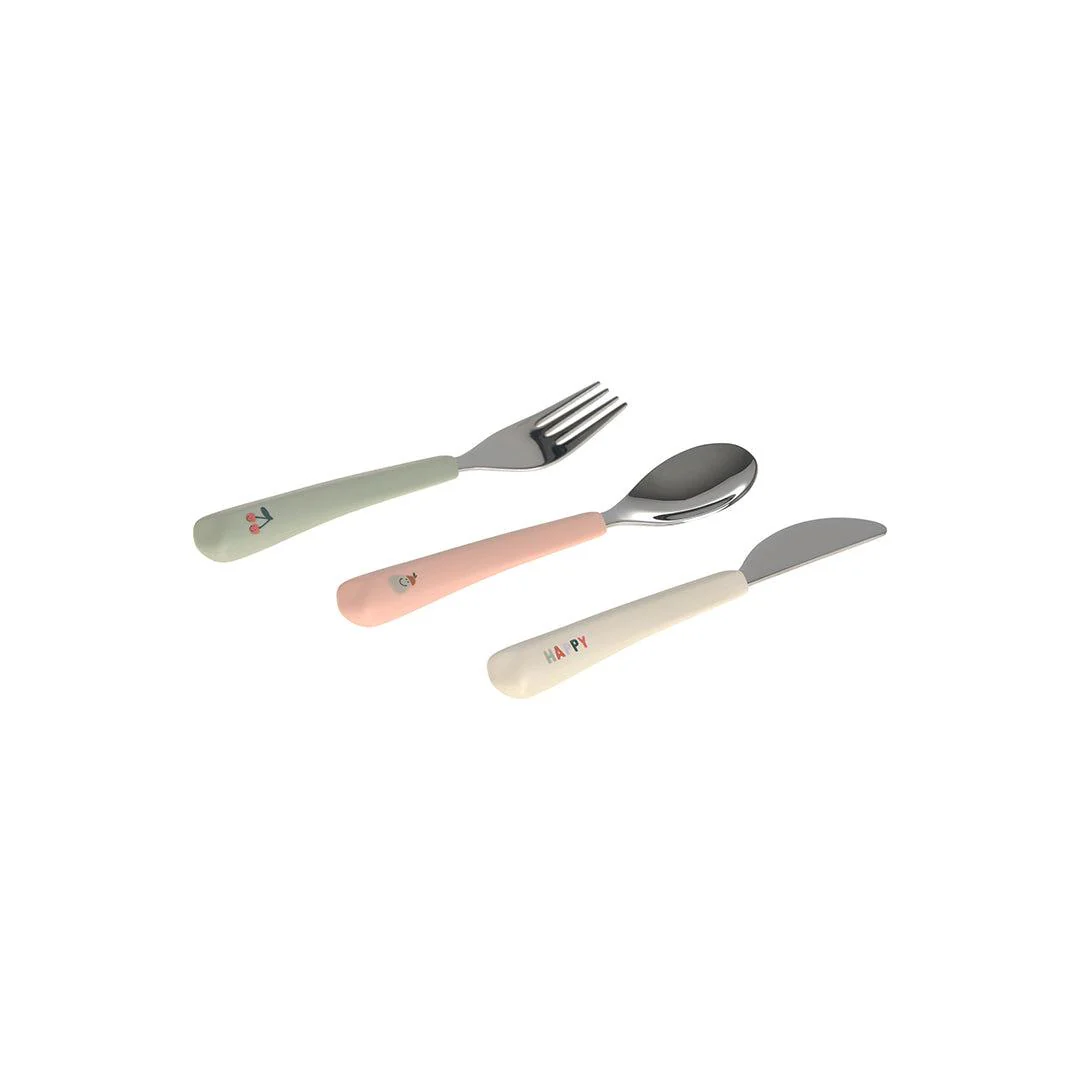 Lassig Cutlery with Silicone Handle - Happy Fruits - Cherry - Image 4