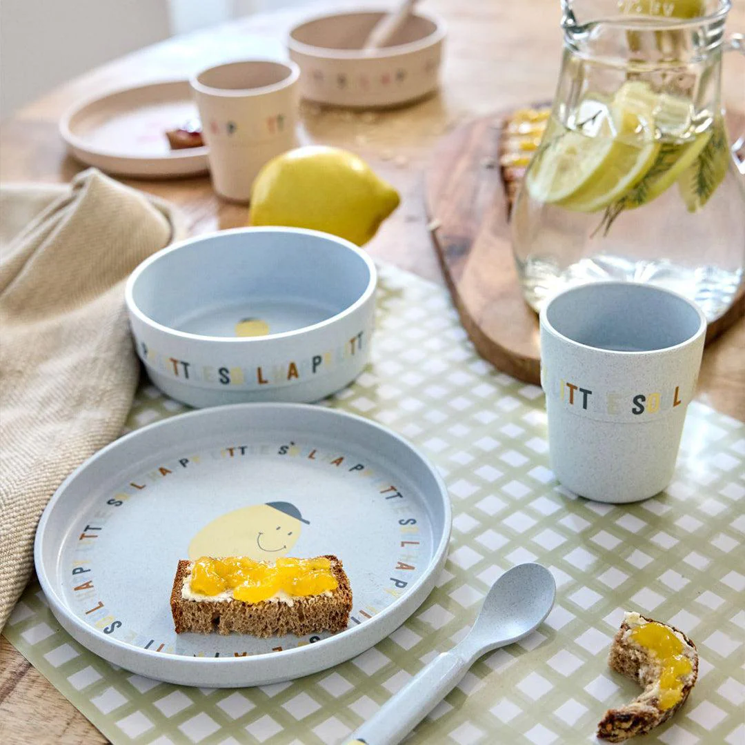 Lassig Dish Set Cellulose - Happy Fruits - Lemon - Image 3