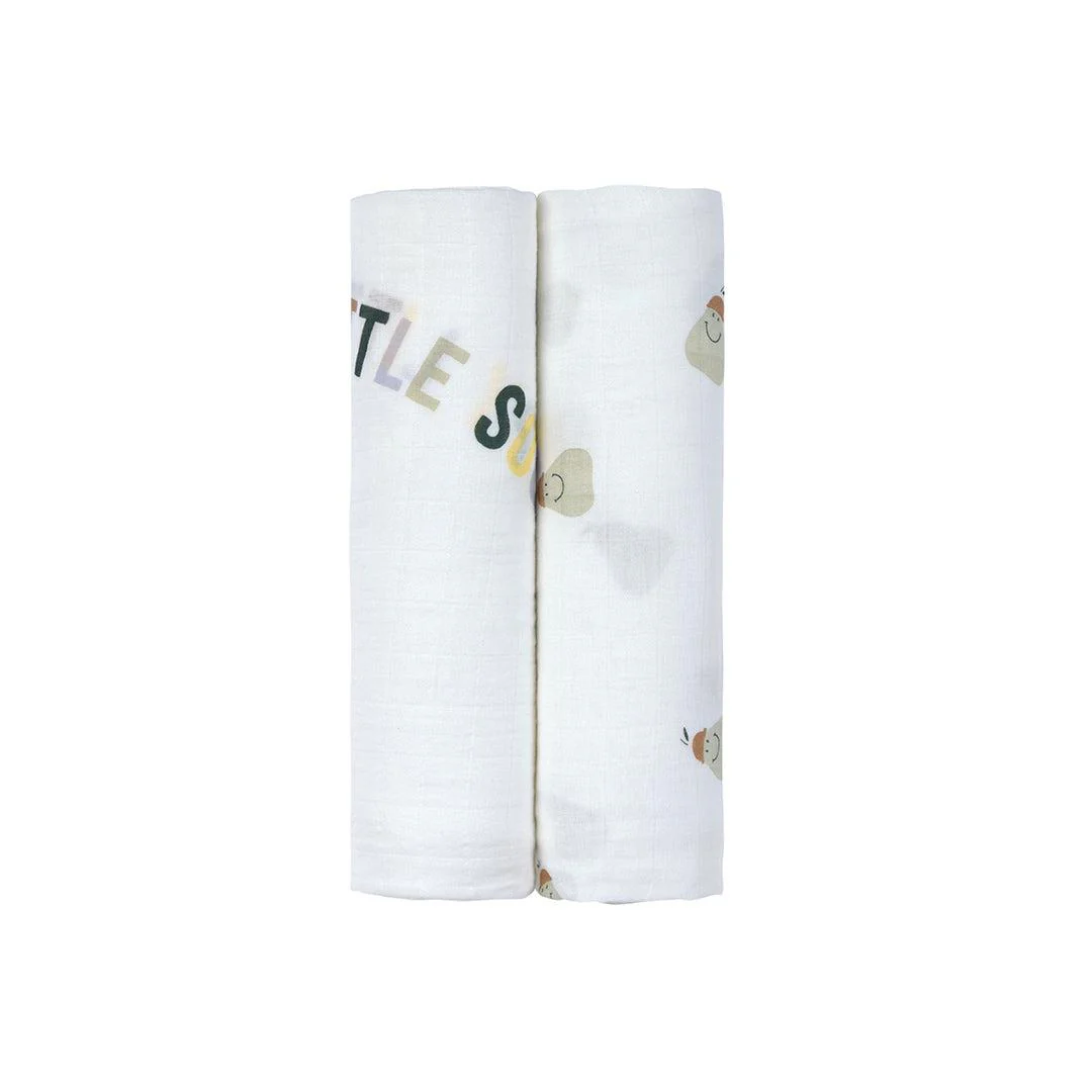 Lassig Heavenly Soft Swaddles - Happy Fruits - Pear - Image 3