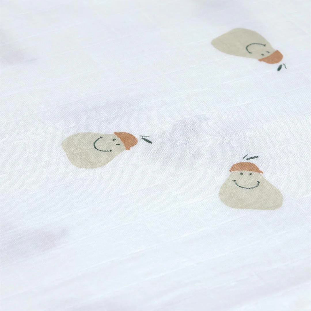 Lassig Heavenly Soft Swaddles - Happy Fruits - Pear - Image 5