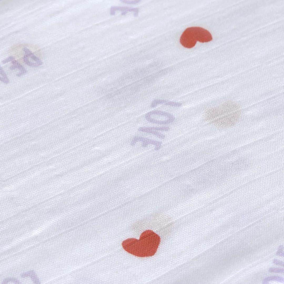 Lassig Heavenly Soft Swaddles - Happy Rascals - Lavender - Heart - Image 3