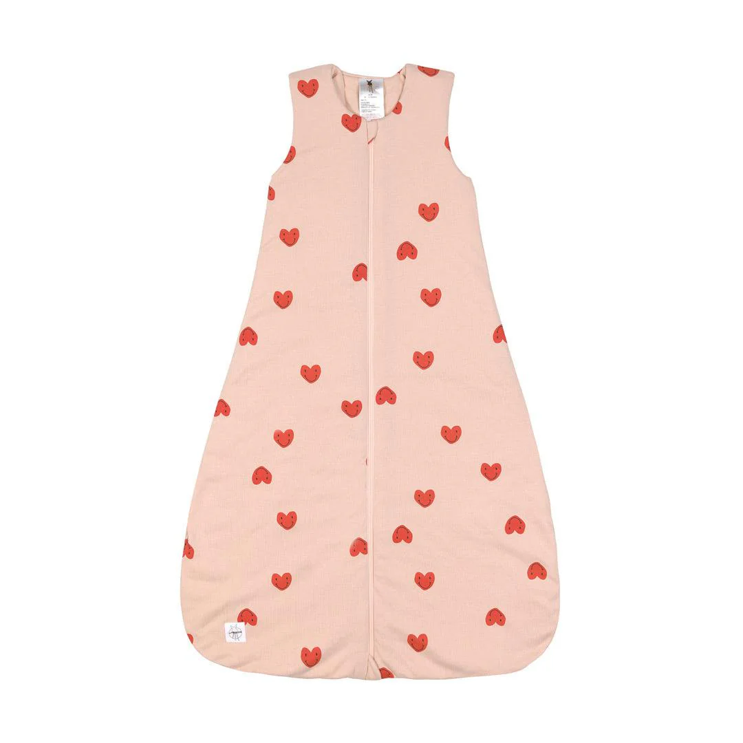 Lassig Interlock Sleeping Bag - Peach Rose - Heart