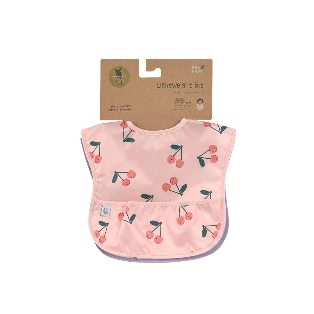 Lassig Lightweight Bibs 2pcs - Happy Fruits - Cherry