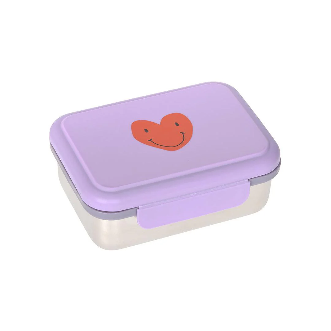 Lassig Lunchbox Stainless Steel - Little Gang - Heart Lilac