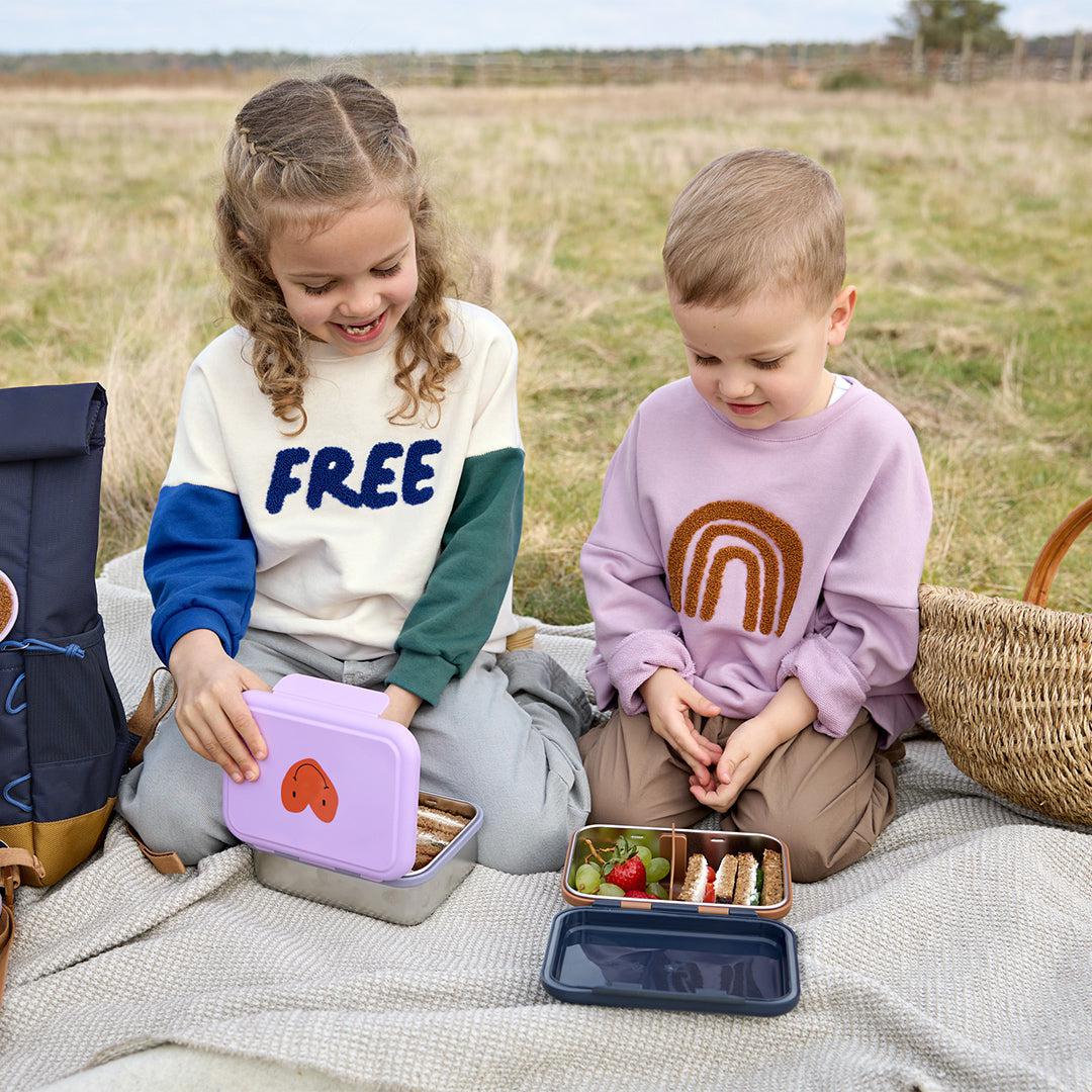 Lassig Lunchbox Stainless Steel - Little Gang - Smile Navy - Image 5