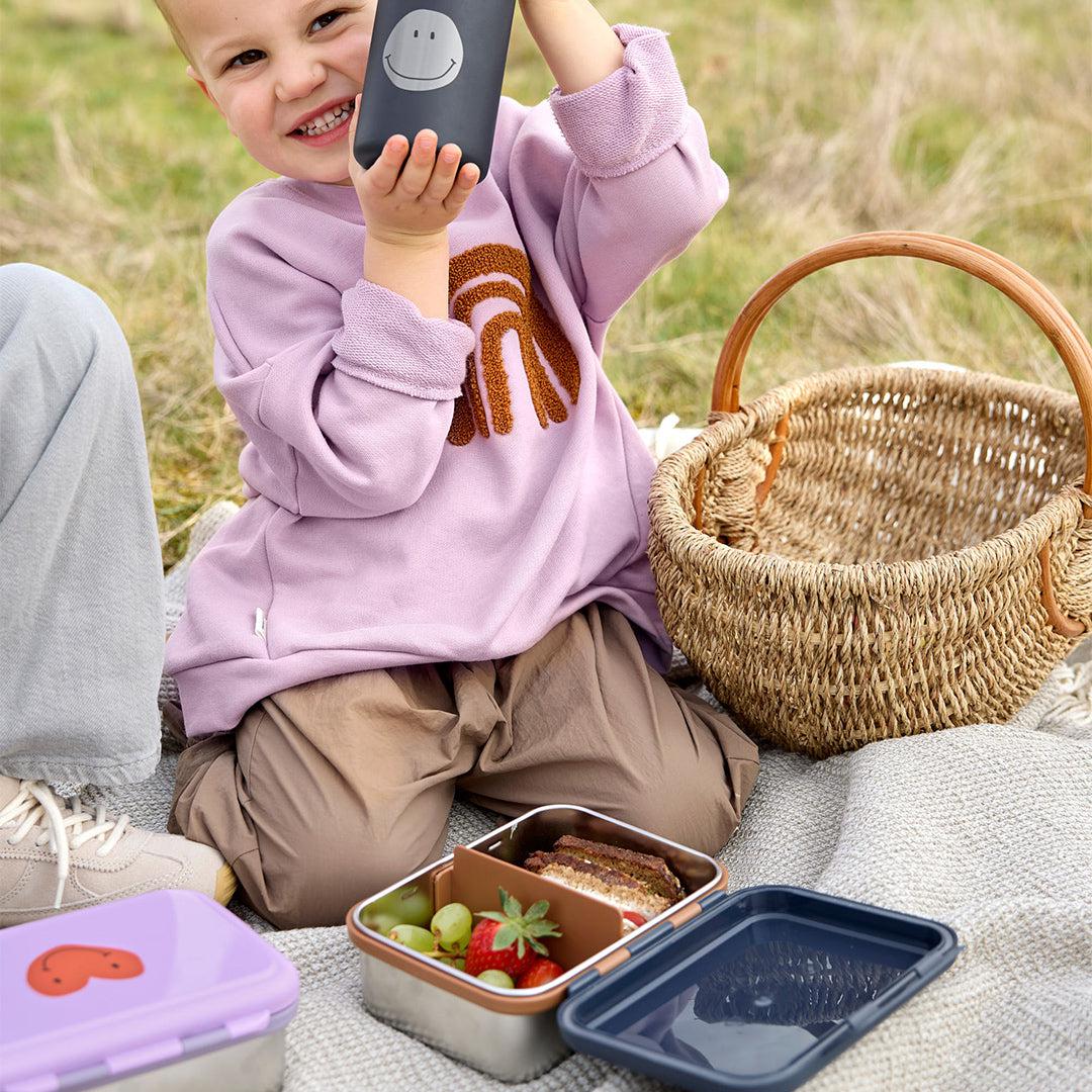 Lassig Lunchbox Stainless Steel - Little Gang - Smile Navy - Image 7