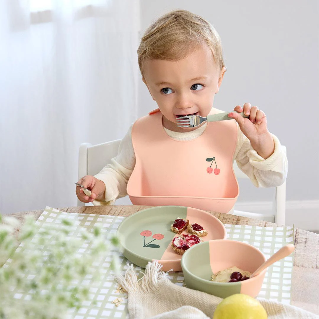 Lassig Silicone Bib - Happy Fruits - Cherry - Image 2