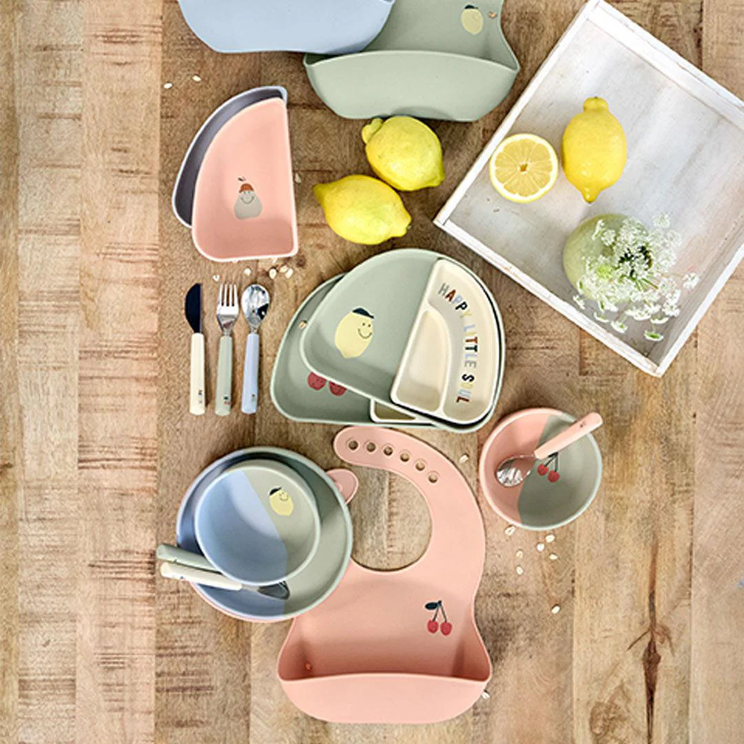 Lassig Silicone Bib - Happy Fruits - Lemon - Image 3