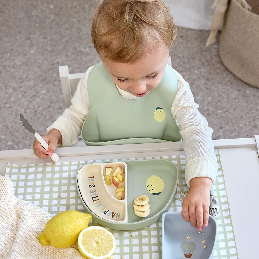 Lassig Silicone Bib - Happy Fruits - Lemon - Image 4