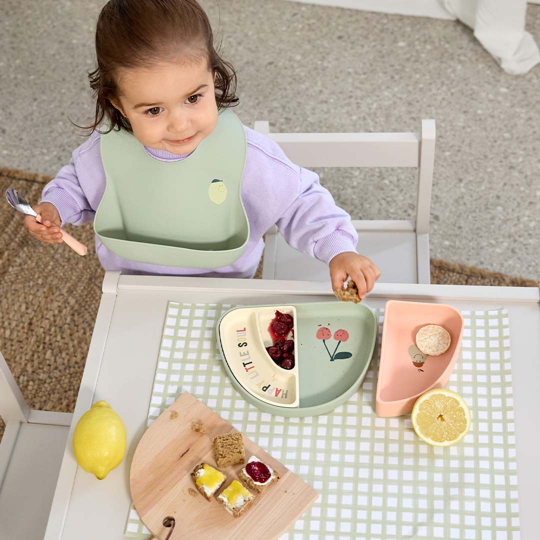 Lassig Silicone Section Dish Set - Happy Fruits - Cherry - Image 2