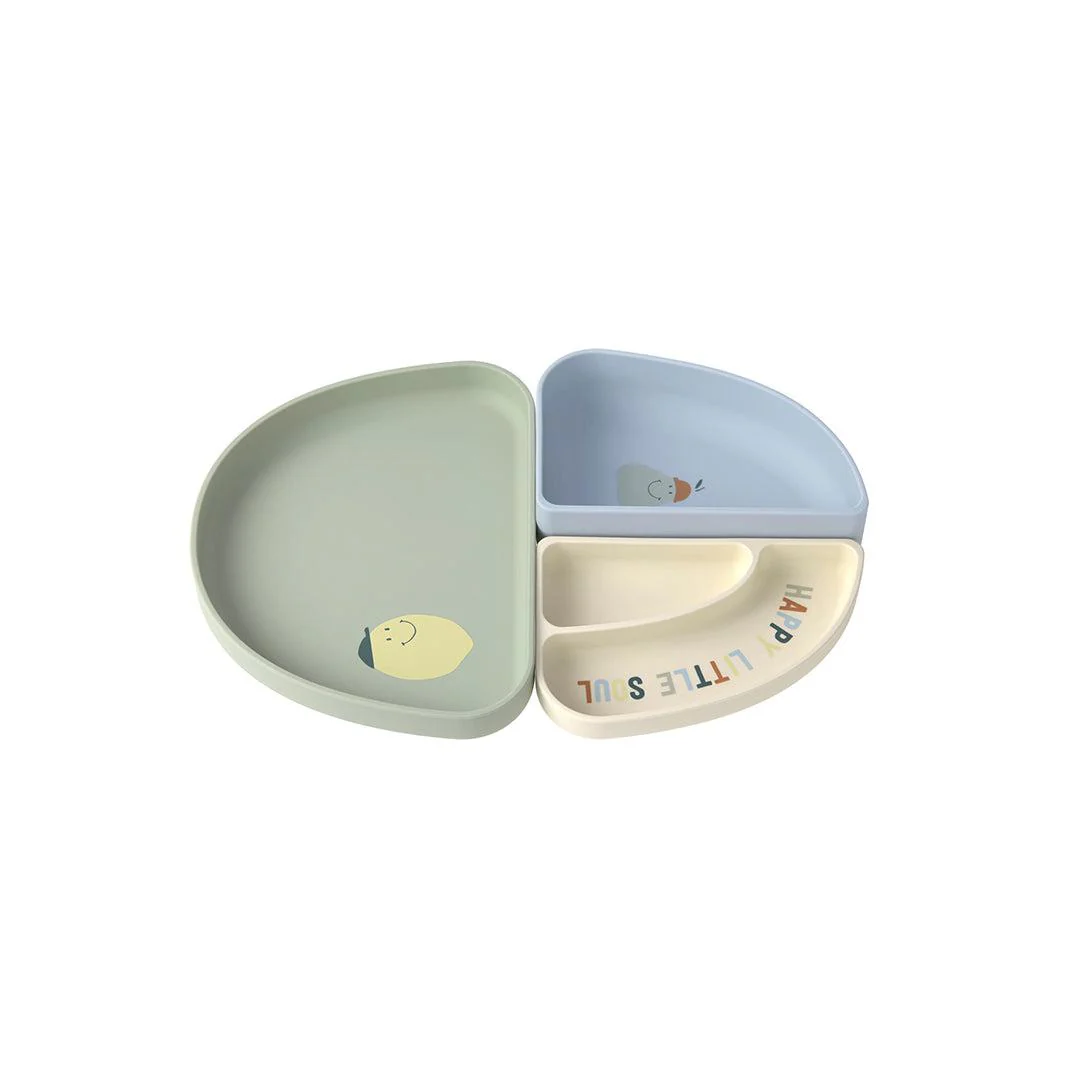 Lassig Silicone Section Dish Set - Happy Fruits - Lemon - Image 4