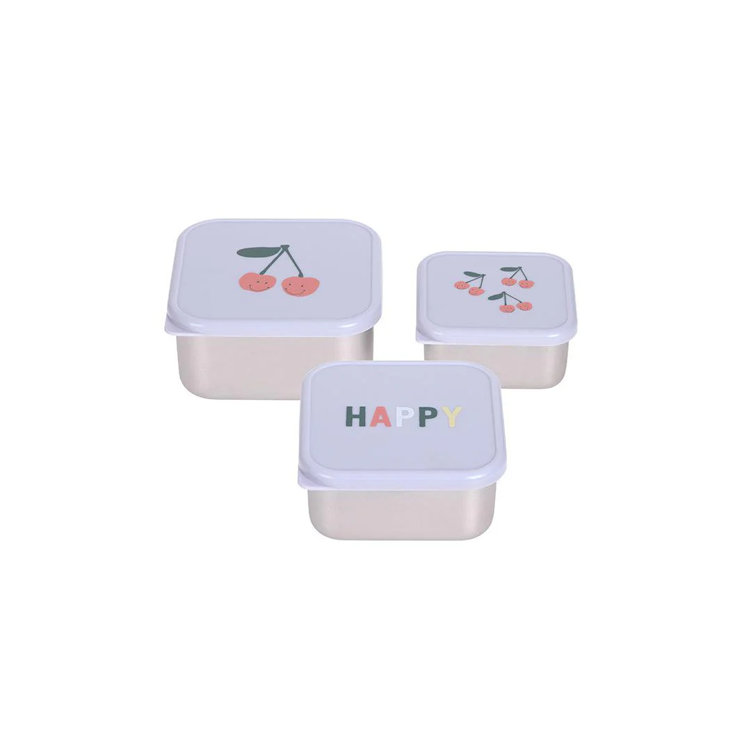Lassig Snackbox Stainless Steel - Happy Fruits - Cherry - Image 5