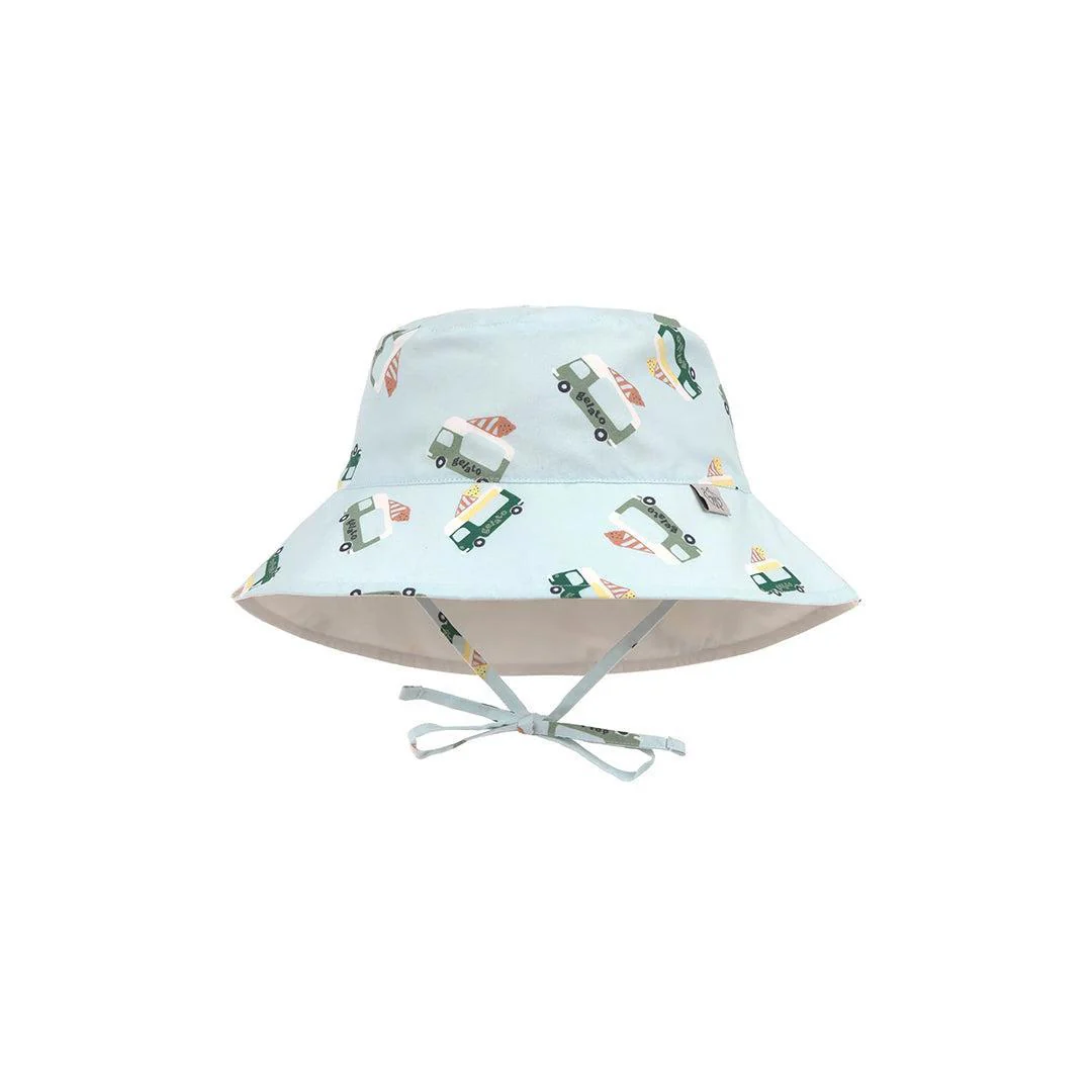 Lassig Sun Protection Bucket Hat - Ice Cream/Truck - Illusion Blue