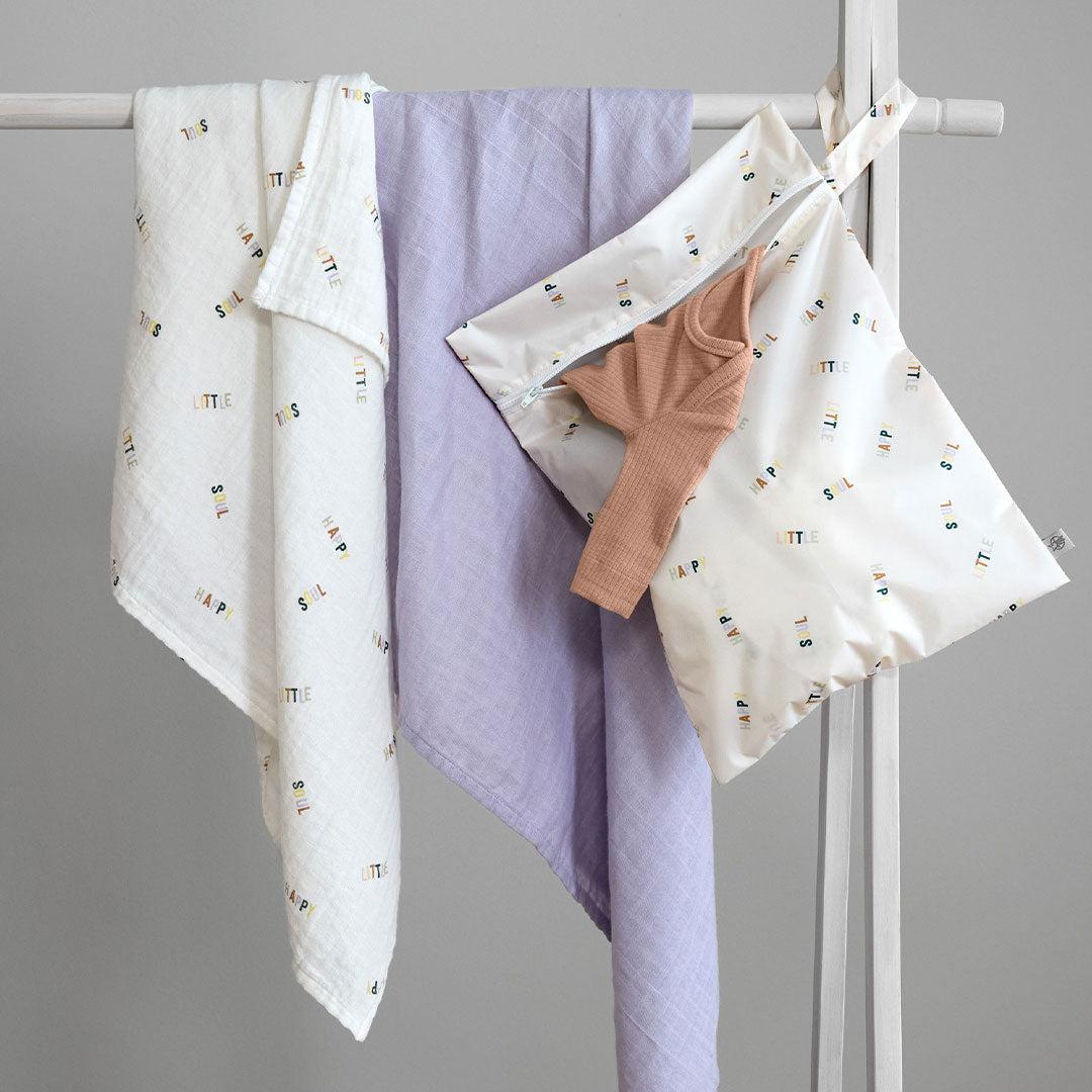 Lassig Swaddle & Burp Blanket - Happy Fruits - Cherry - Image 4