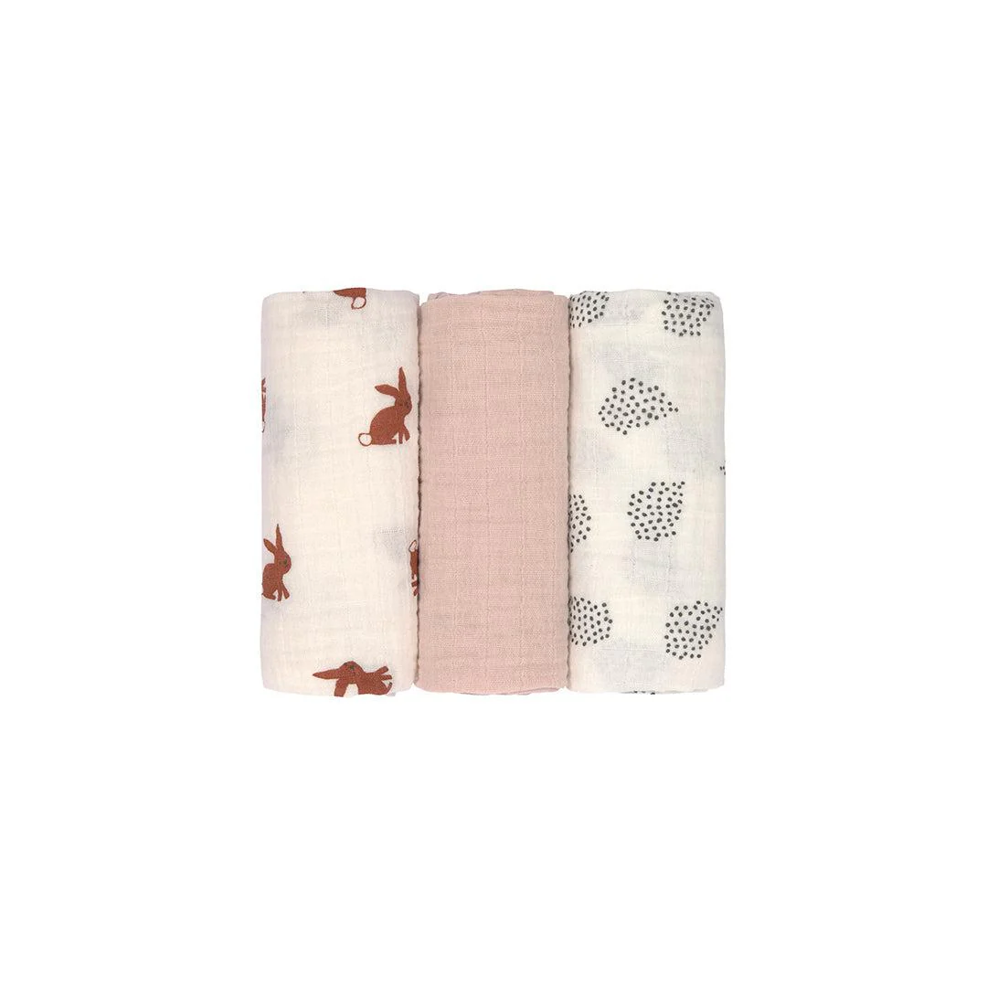 Lassig Swaddle & Burp Blanket - Little Forest - Rabbit - Image 4