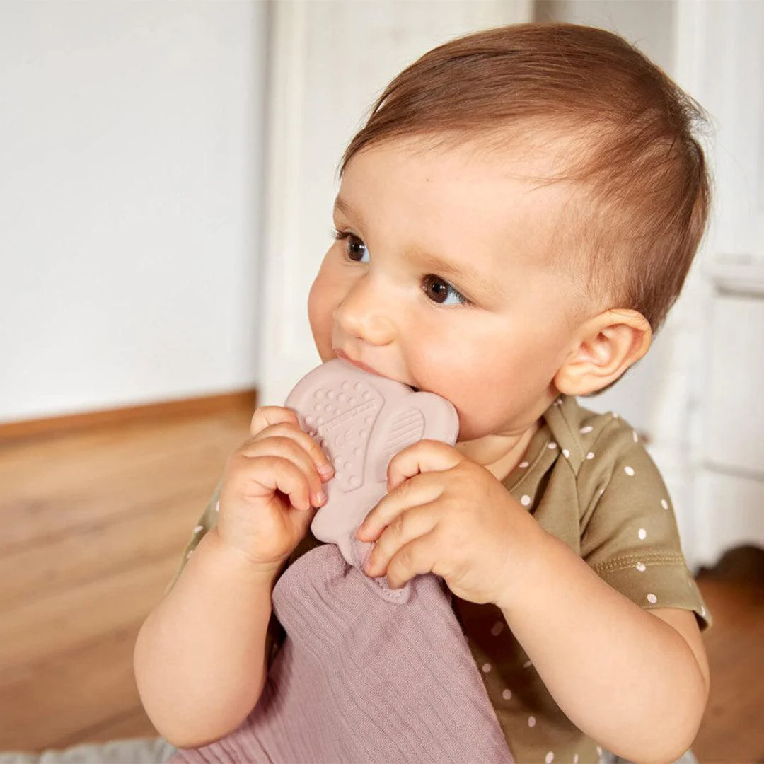 Lassig Teether/Comforter Natural Rubber - Butterfly - Image 2