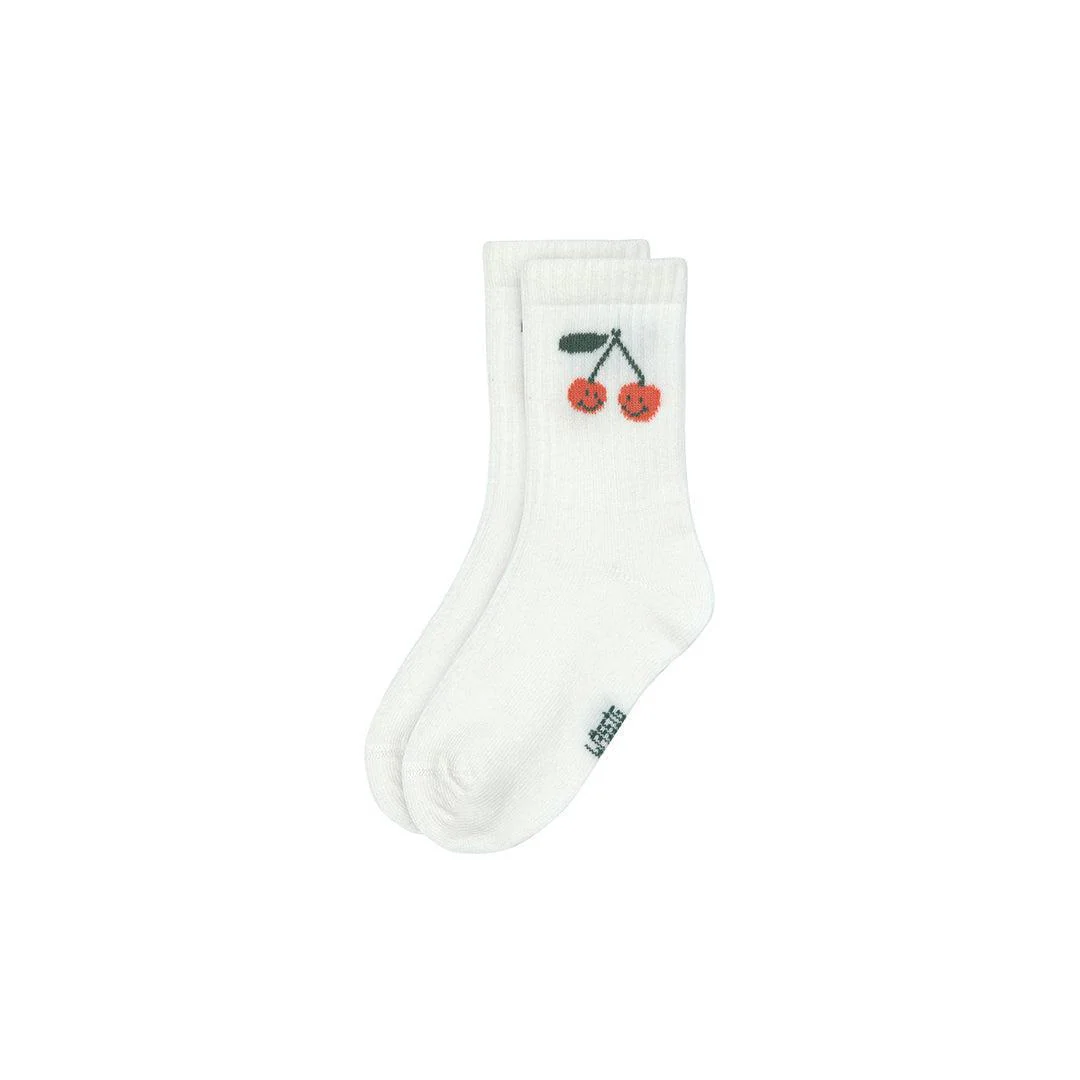 Lassig Tennis Socks - 3 Pack - White - Cherry - Image 3