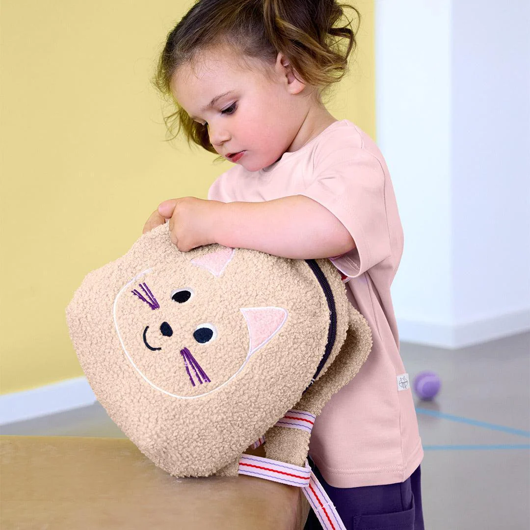 Lassig Tiny Backpack Tiny Team - Cat - Beige - Image 2