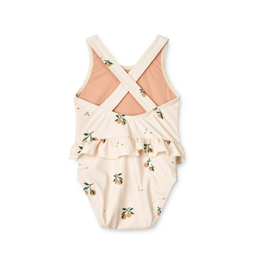 Liewood Amina Baby Printed Swimsuit - Peach / Sea Shell - Image 3