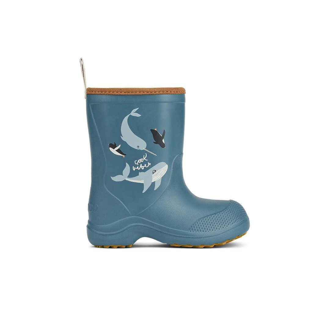 Liewood Aston Rainboot Wellies - Arctic / Ocean View - Image 4