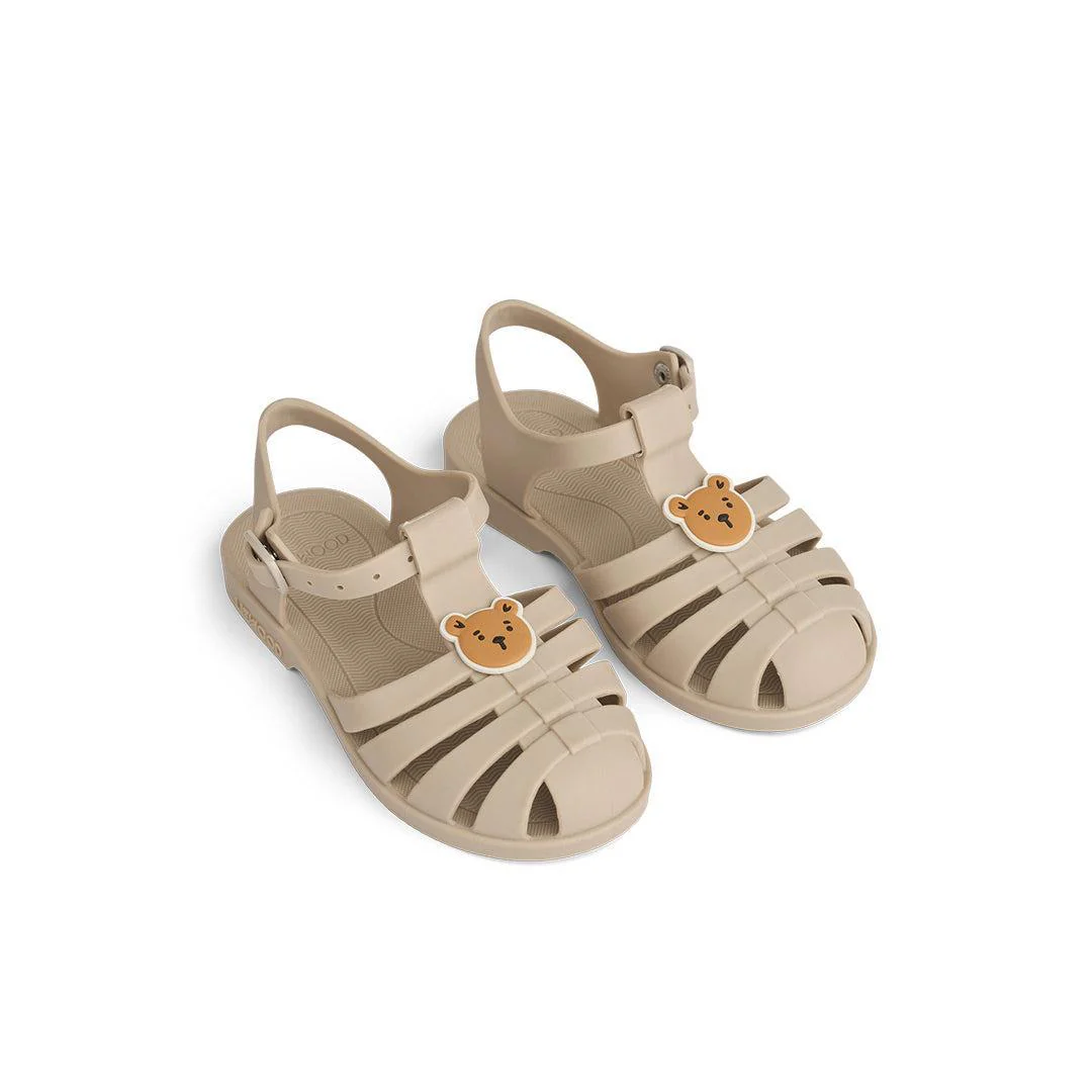 Liewood Bre Jelly Shoes Sandals with Charms - Bear / Sandy