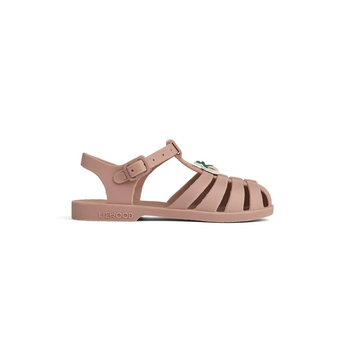 Liewood Bre Jelly Shoes Sandals with Charms - Peach / Dark Rose - Image 6
