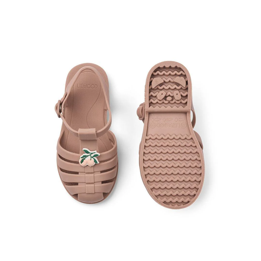 Liewood Bre Jelly Shoes Sandals with Charms - Peach / Dark Rose - Image 7